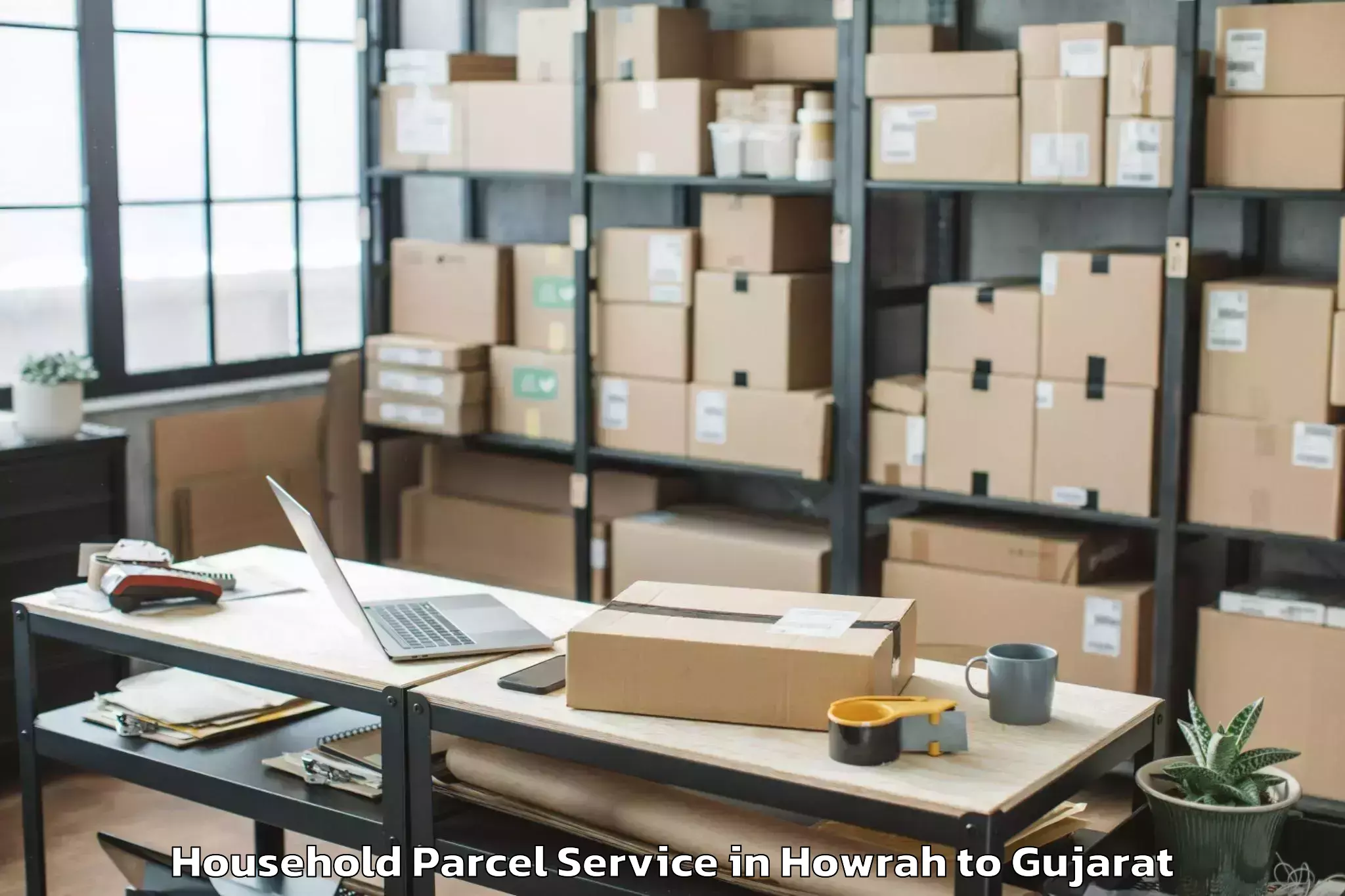 Book Your Howrah to Amirgadh Household Parcel Today